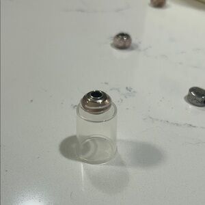 Pink with White Stipe Glass Bead for Bracelet